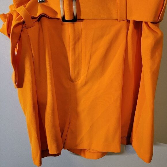 Nine West Orange Paper Bag Belted Shorts Size XXL - Picture 6 of 6